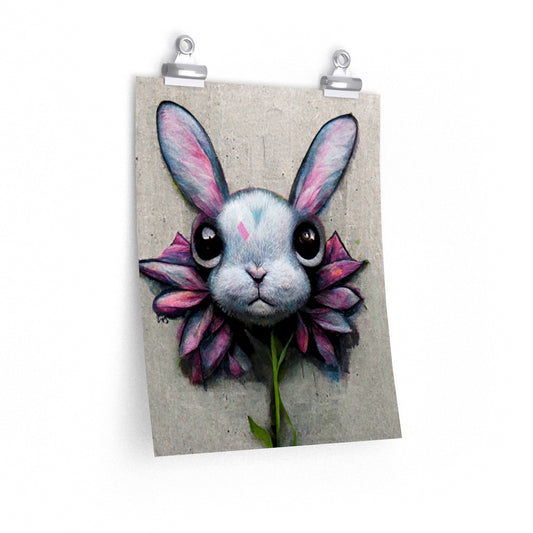 Bunny Flower - Graffiti Print