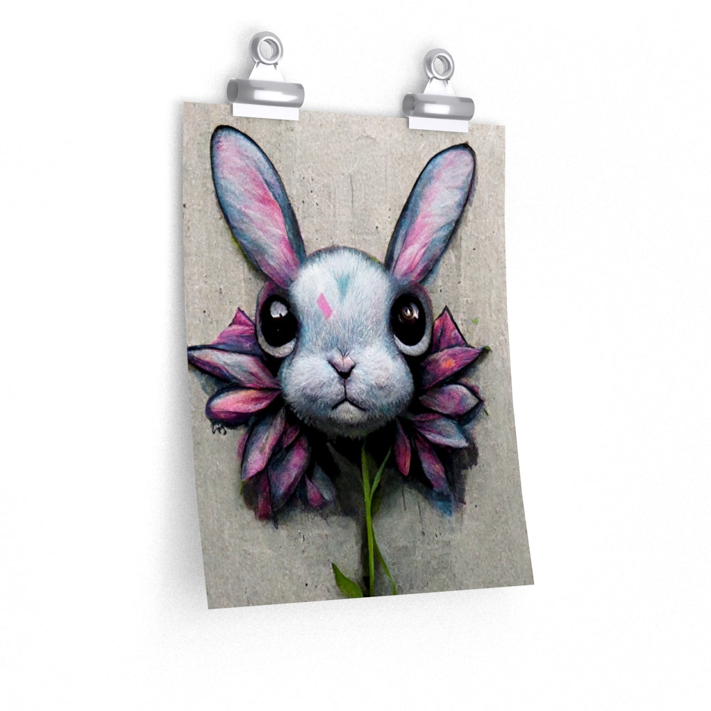 Bunny Flower - Graffiti Print